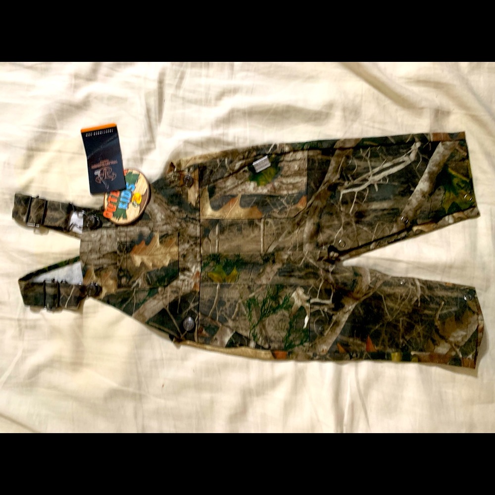 Baby camo overalls